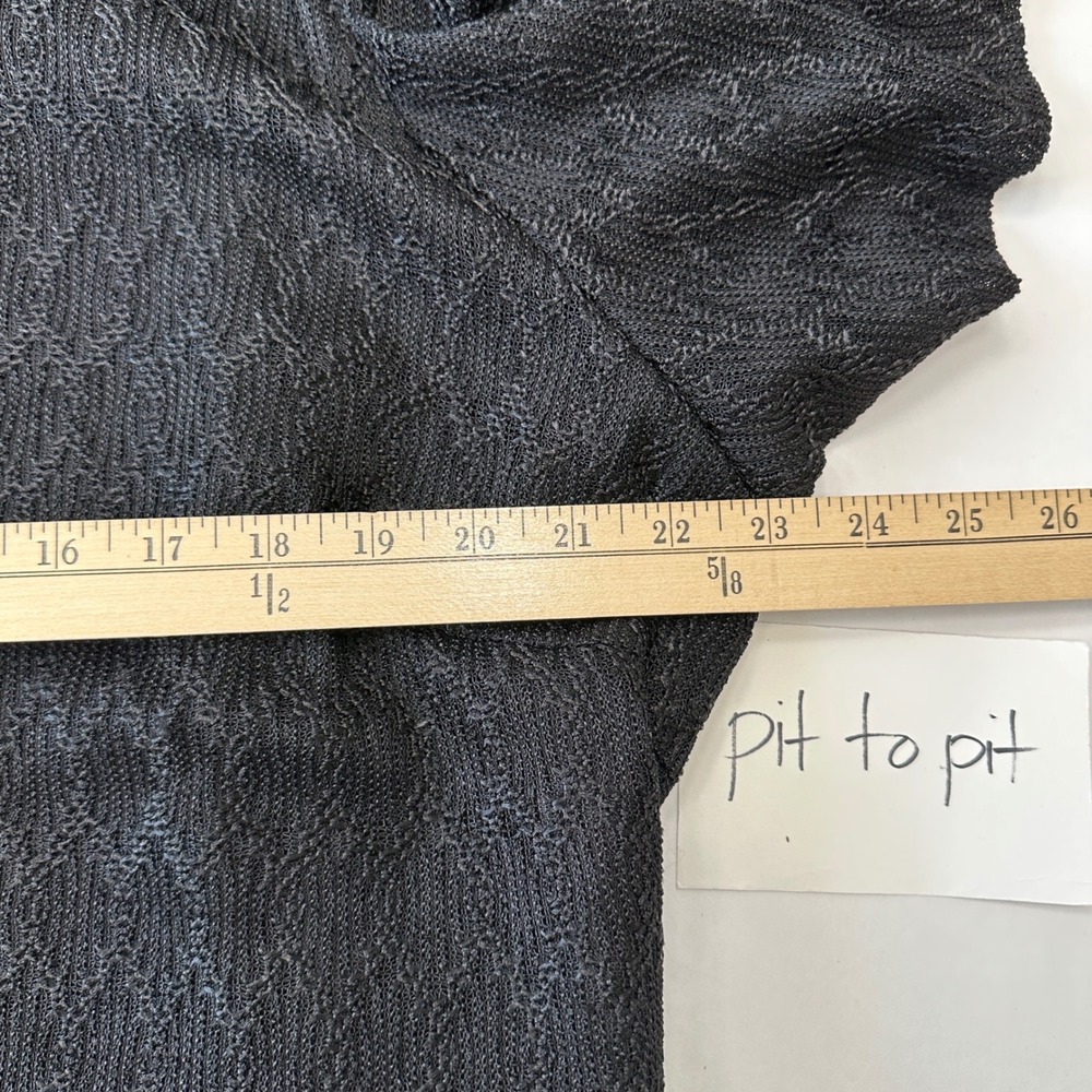 Vintage Kari's Korner Black Maxi Dress Lace Short Sleeve Women Plus 30‎ Formal - Picture 11 of 13